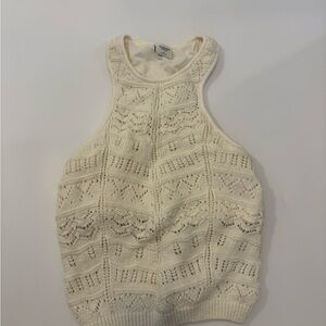 NWT Cream Knit Sleeveless Top Abercrombie & Fitch